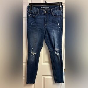 Old Navy Rockstar Mid Rise Skinny‎ Distressed Jeans